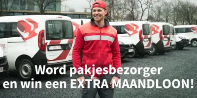 Word NU pakjesbezorger (m/v) bij bpost en maak kans om een EXTRA MAANDLOON te winnen.